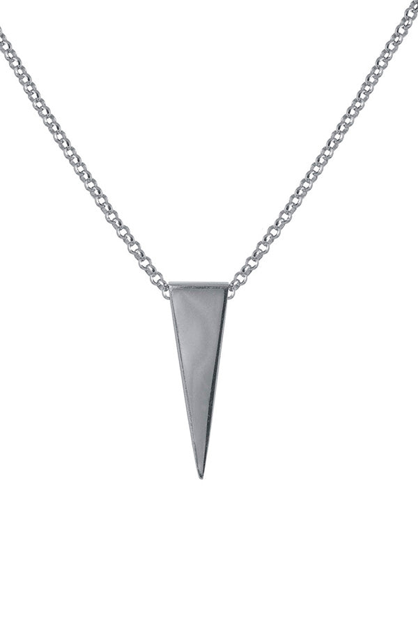 Edge Only Spike Pendant in recycled sterling silver