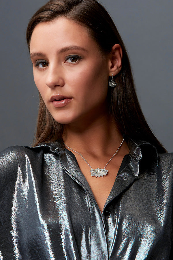 Edge Only BAM Pendant in Sterling Silver