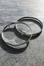 pair of sterling silver bangles 4.5mm each