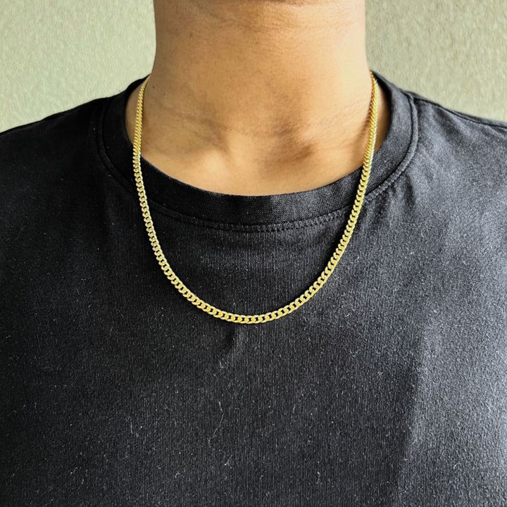 Edge Only 3.7mm Curb Chain 18ct gold vermeil