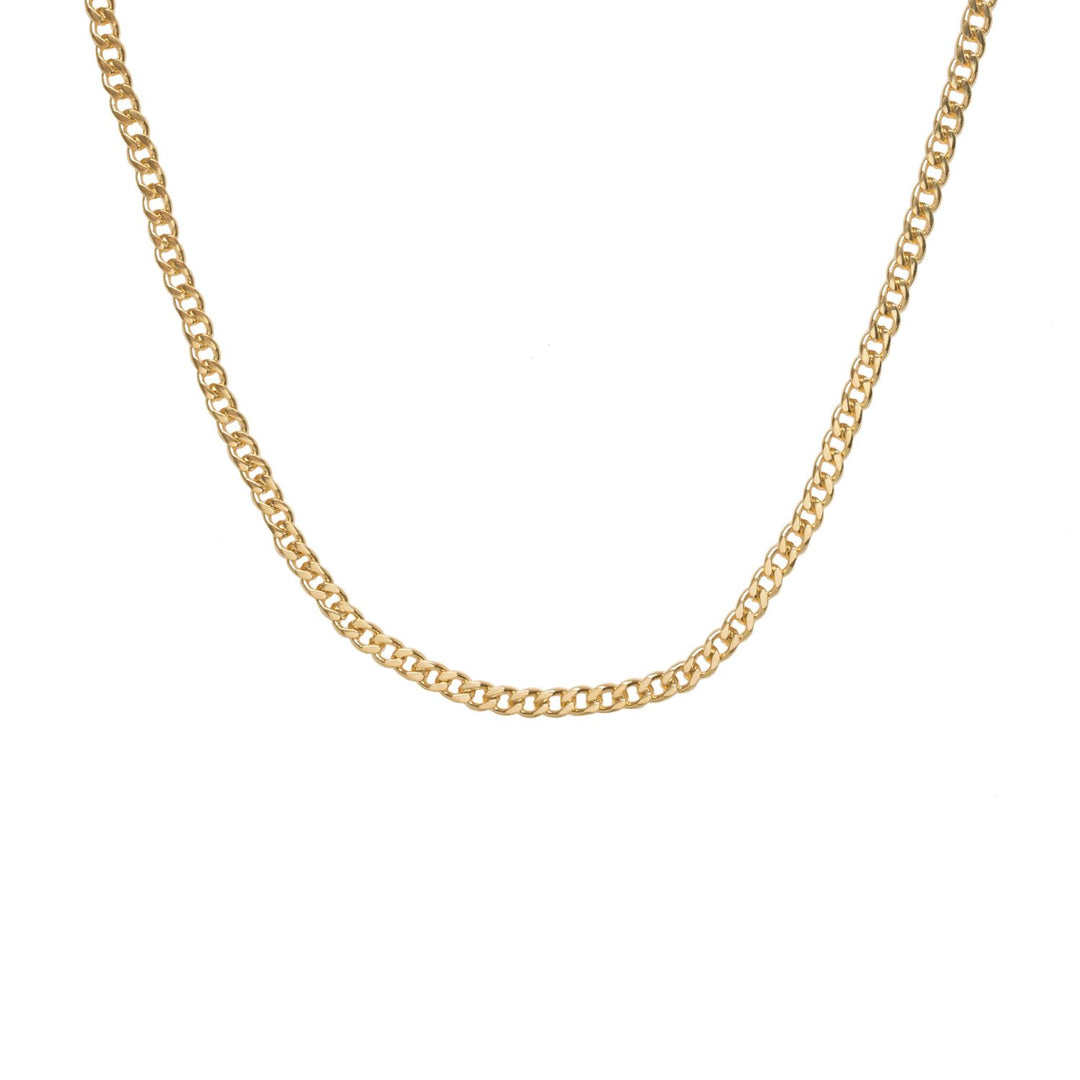 Edge Only 3.7mm Curb Chain 24" 18ct gold vermeil