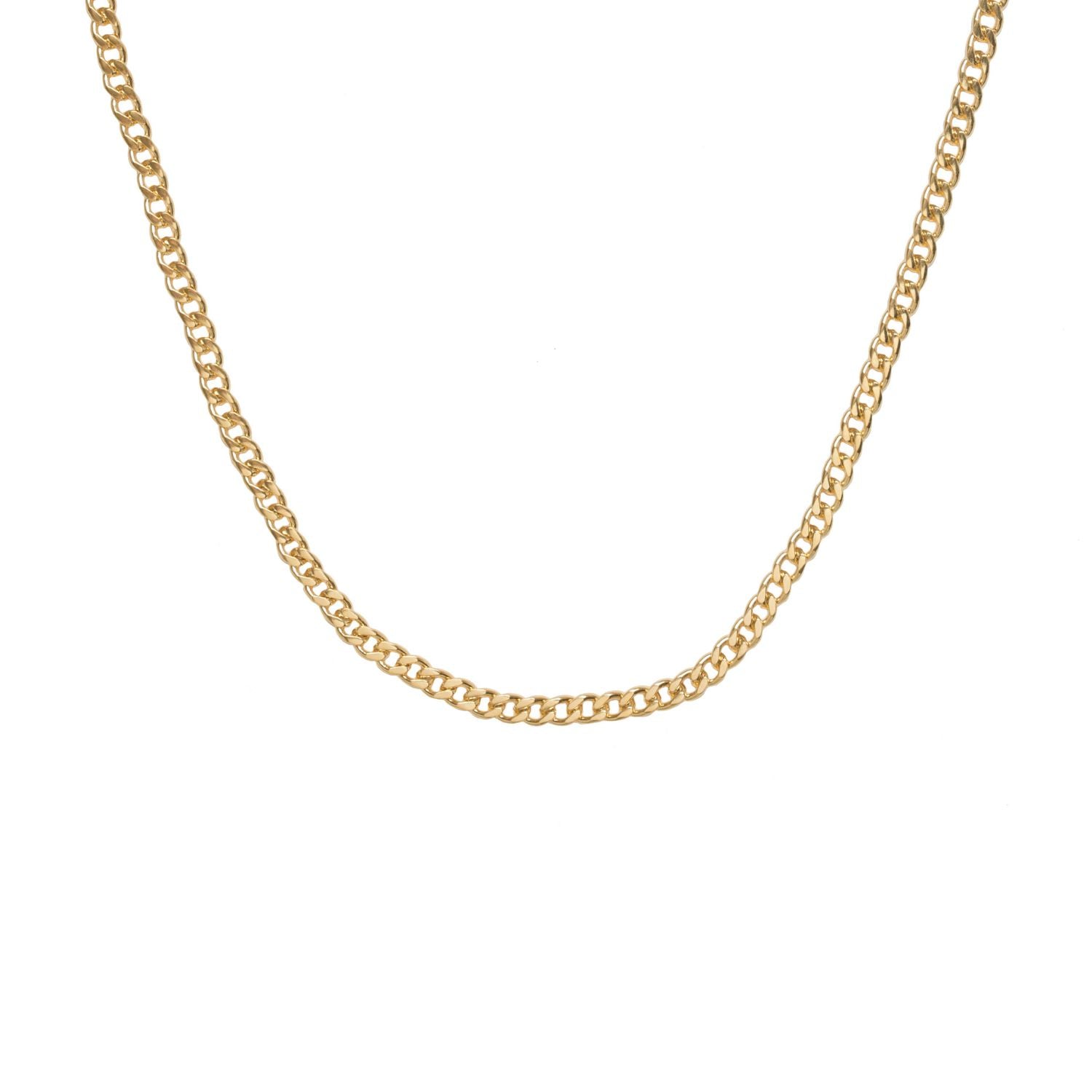 Edge Only 3.7mm Curb Chain 24" 18ct gold vermeil