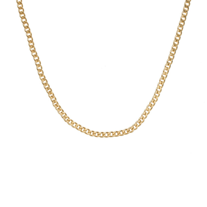 Edge Only 3.7mm Curb Chain 24" 18ct gold vermeil