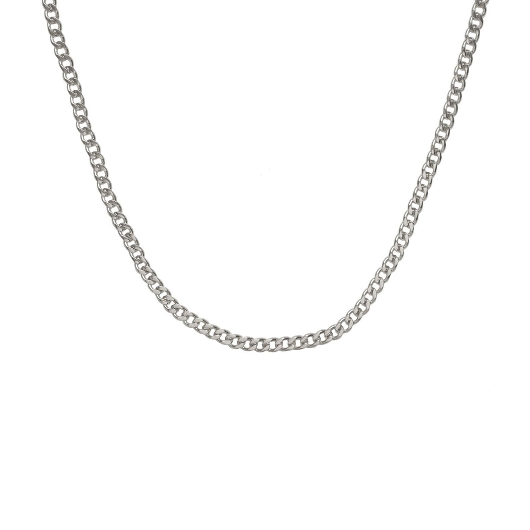Edge Only 3.7mm Curb Chain sterling silver. Flat Link necklace