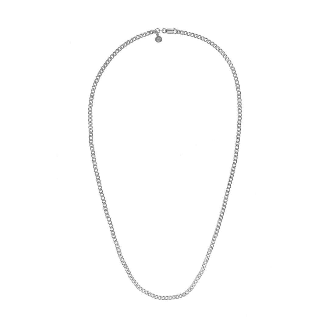 Edge Only 3.7mm Curb Chain sterling silver. Flat Link necklace