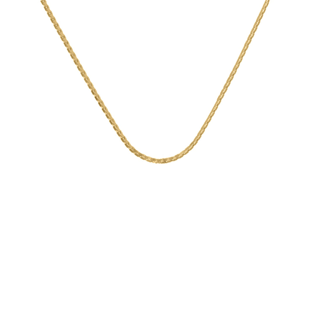 Edge Only Fine Box Chain in gold vermeil