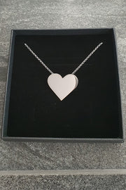 Edge_Only Heart Pendant XL in sterling silver in large black box