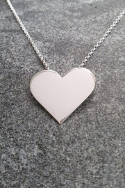 Edge_Only Heart Pendant XL in sterling silver 
