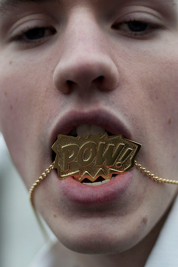 Edge Only POW! Pendant XL in 18ct gold vermeil