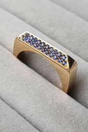 Edge Only Sapphire Rooftop Ring in 14ct gold.