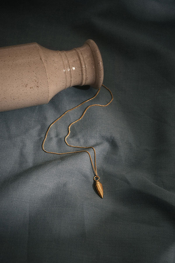 Edge Only Spiral Drop Pendant in 18ct gold vermeil