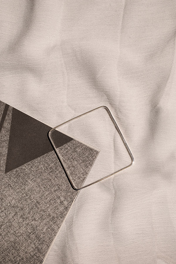 Edge Only Square Bangle in sterling silver