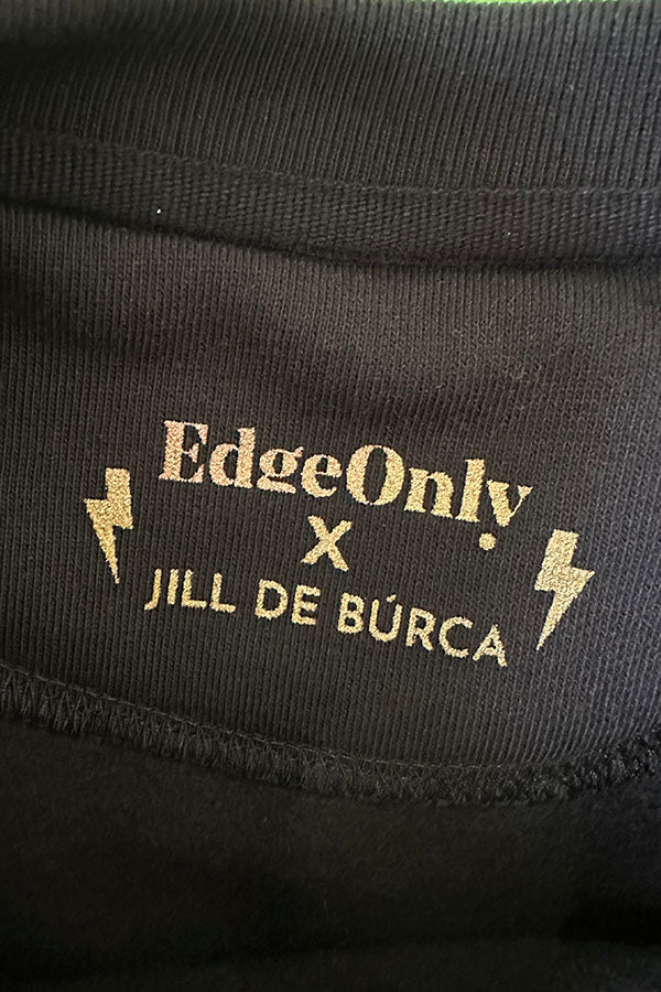 Edge Only X Jill De Búrca Collaboration. Inside nape gold screenprint