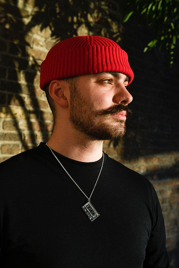 Edge Only Electronic SHeep X Edge Only Mixed Tape Pendant on a 2mm 50cm Curb Chain in sterling silver