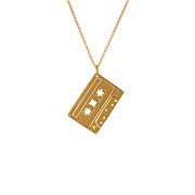 Edge Only X Electronic Sheep Men's Mixed Tape Pendant in Gold vermeil A Side