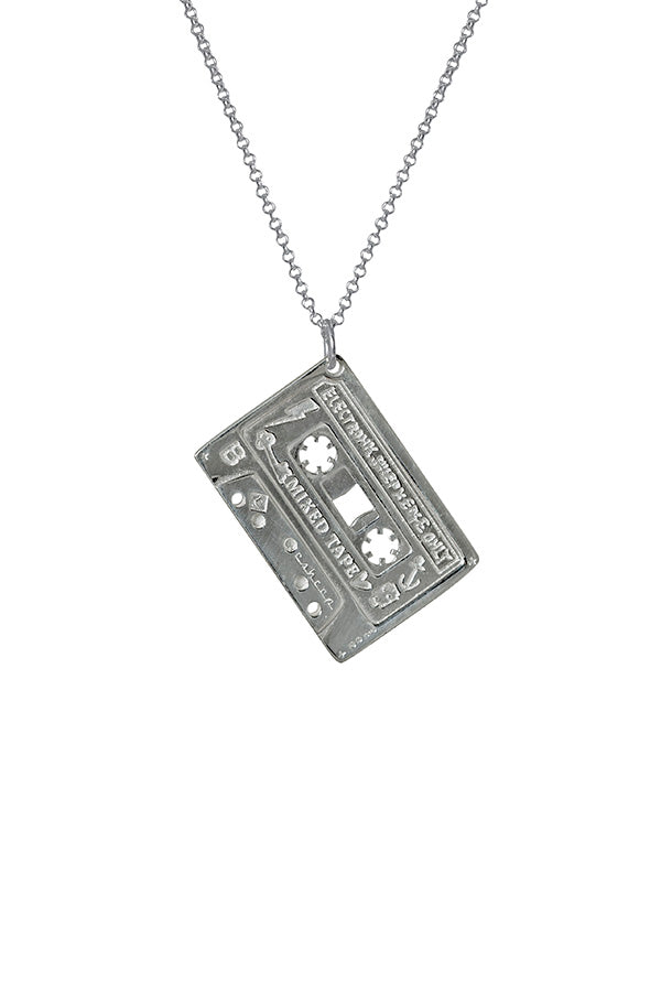 Electronic Sheep X Edge Only Mixed Tape Pendant in sterling silver. B Side