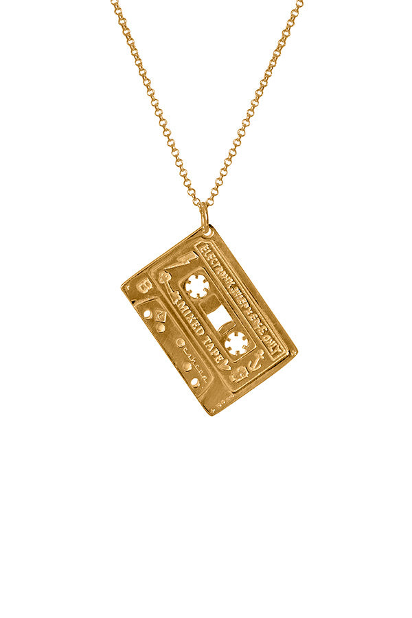 Electronic Sheep X Edge Only Mixed Tape Pendant in 18ct gold vermeil. B Side