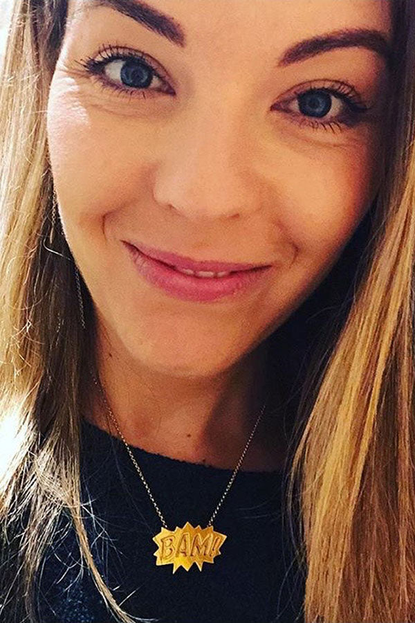 Fashion designer Emma Manley BAM! Pendant