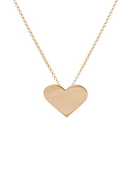 Edge Only Heart Pendant XL in recycled sterling silver. 18ct gold vermeil