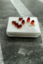 Edge Only Hessionite Garnet Bullet Cabochons