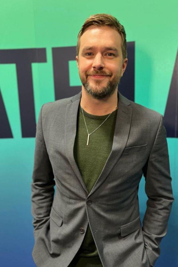 Iain Stirling - Comedian, voice of Love Island, on the Late Late wearing Rugged Pendant