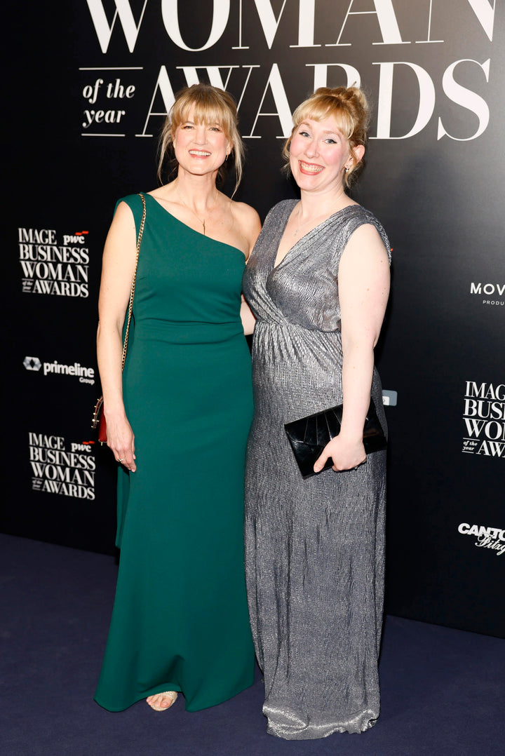 Jenny wearing Skinny Lightning Bolt Pendant 14ct gold . Image Pwc Businesswoman of the Year Awards 2026