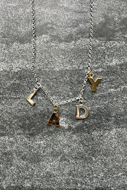 Edge Only LADY Letters Necklace sterling silver