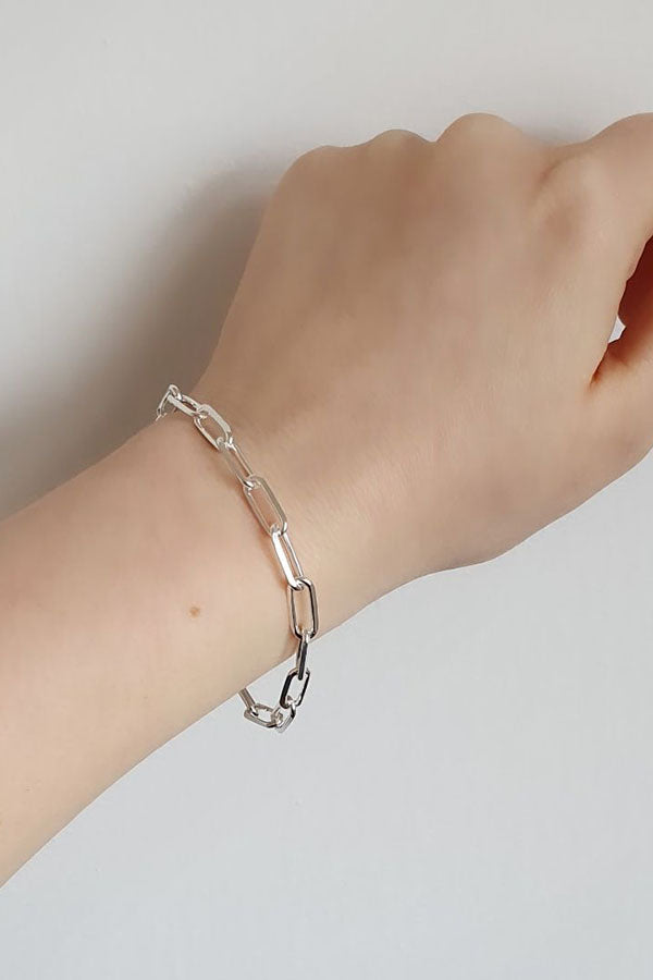 Edge Only Long Link Bracelet 5.65mm in sterling silver