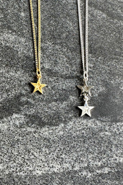 Edge Only Mini Megastar Pendant 18ct gold vermeil and 2 Star Pendant in sterling silver