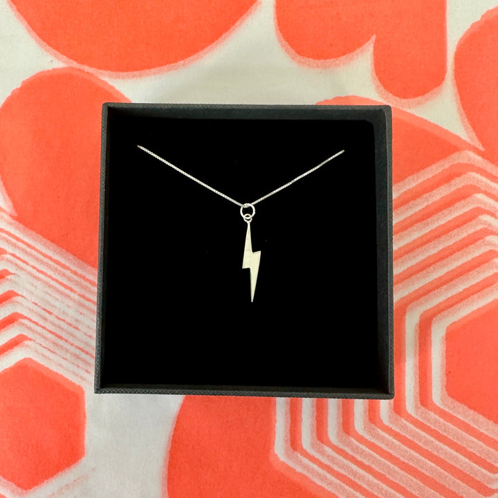 Edge Only Min Pointed Lightning Bolt Pendant sterling silver