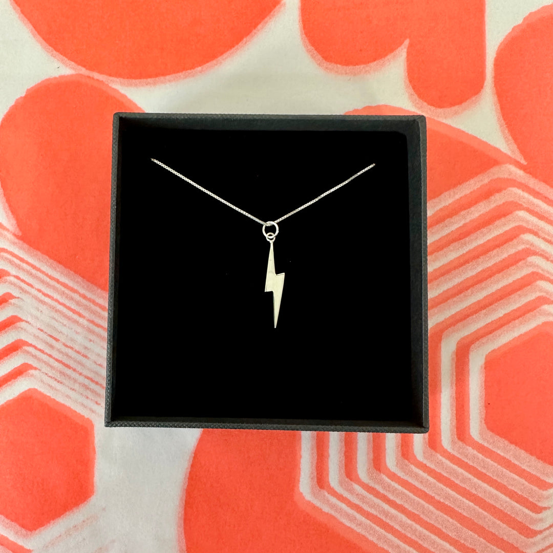 Edge Only Mini Pointed Lightning Bolt Pendant
