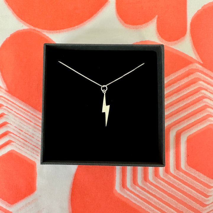 Edge Only Mini Pointed Lightning Bolt Pendant