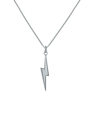 Edge Only Mini Pointed Lightning Bolt Pendant in recycled sterling silver