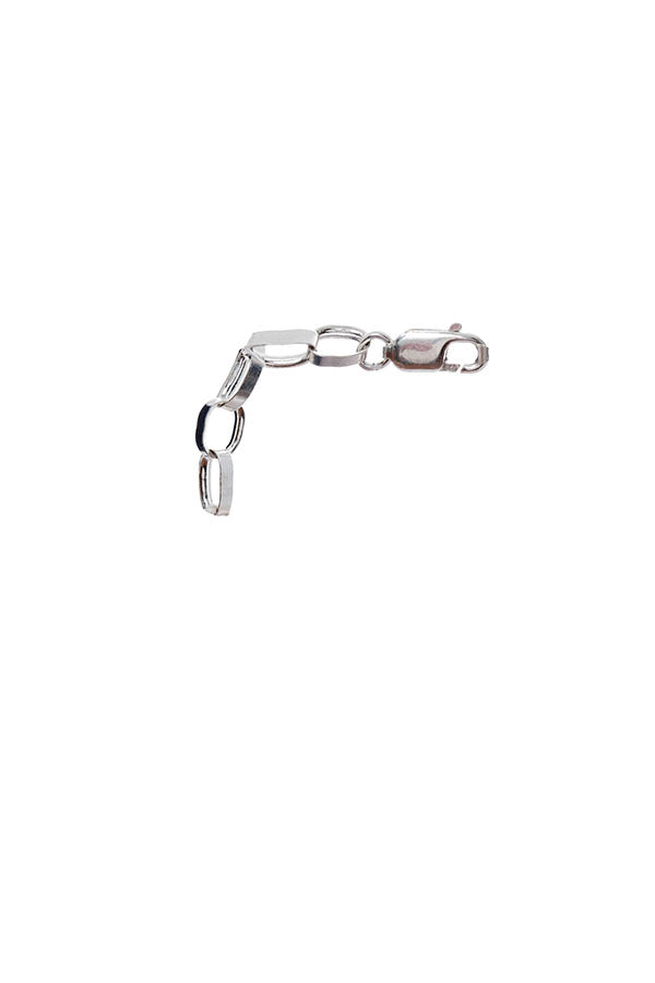 Oval Link Extender Chain 4cm sterling silver