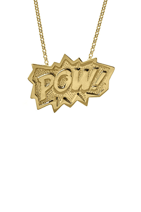 Edge Only POW! Pendant XL in 18ct gold vermeil