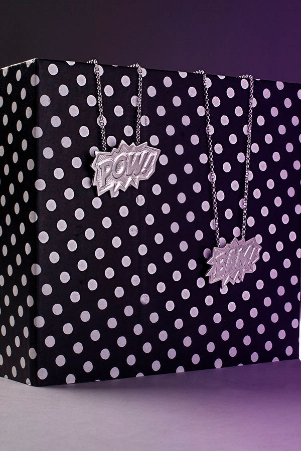 Edge Only POW! Pendant XL and BAM! Pendant Xlin sterling silver