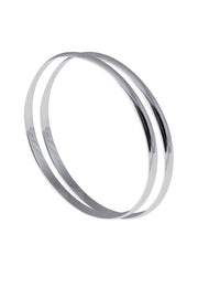 Edge Only pair of 4.5mm Bangles in sterling silver