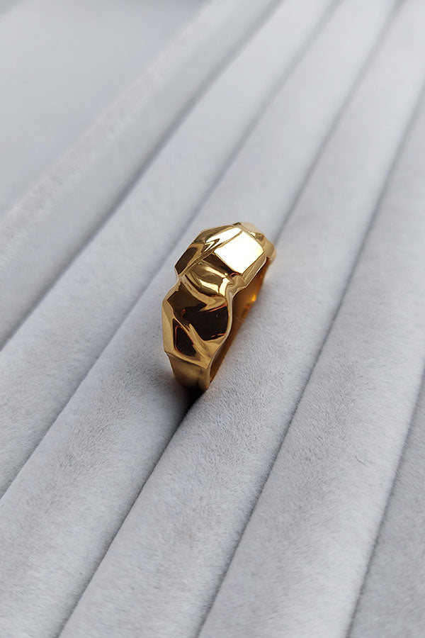 Edge Only - Rock Ring in 18ct gold vermeil