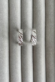 Edge Only Rugged Hoop Earrings in recycled sterling silver