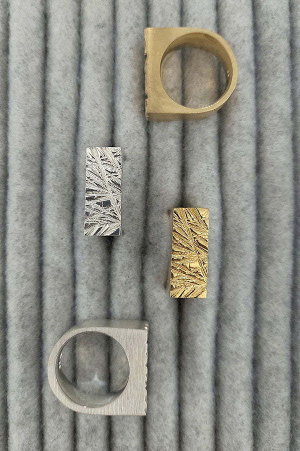 Edge Only Rugged Ring in 18ct gold vermeil and recycled sterling silver
