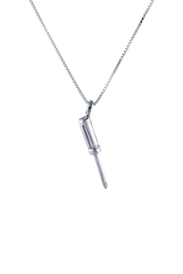 Edge Only Screwdriver Pendant in Sterling Silver