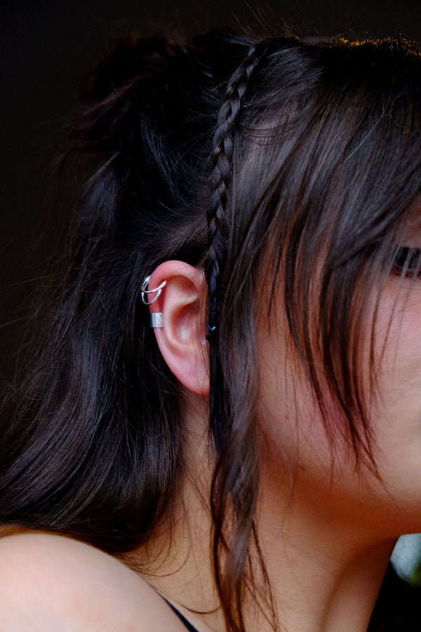 Edge Only ear cuff and cuffs with balls sterling silver