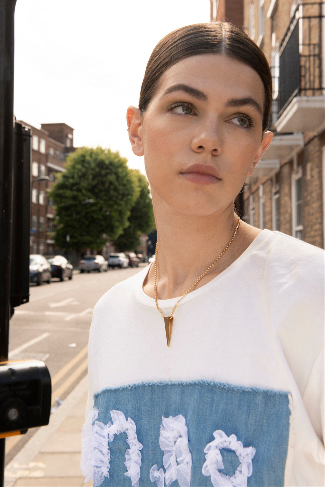 Edge Only Spike Pendant in 18ct gold vermeil modelled on the London tsreets