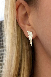 Edge Only Triple Bolt Earrings in recycled sterling silver