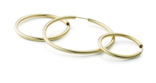 2.6mm creole hoops 9ct gold