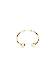 Edge Only ear cuff with balls 18ct gold vermeil