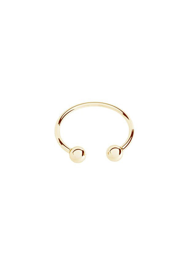 Edge Only ear cuff with balls 18ct gold vermeil