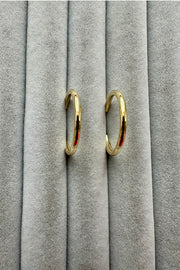 14ct gold 20mm round hoops. Wire 1.9mm