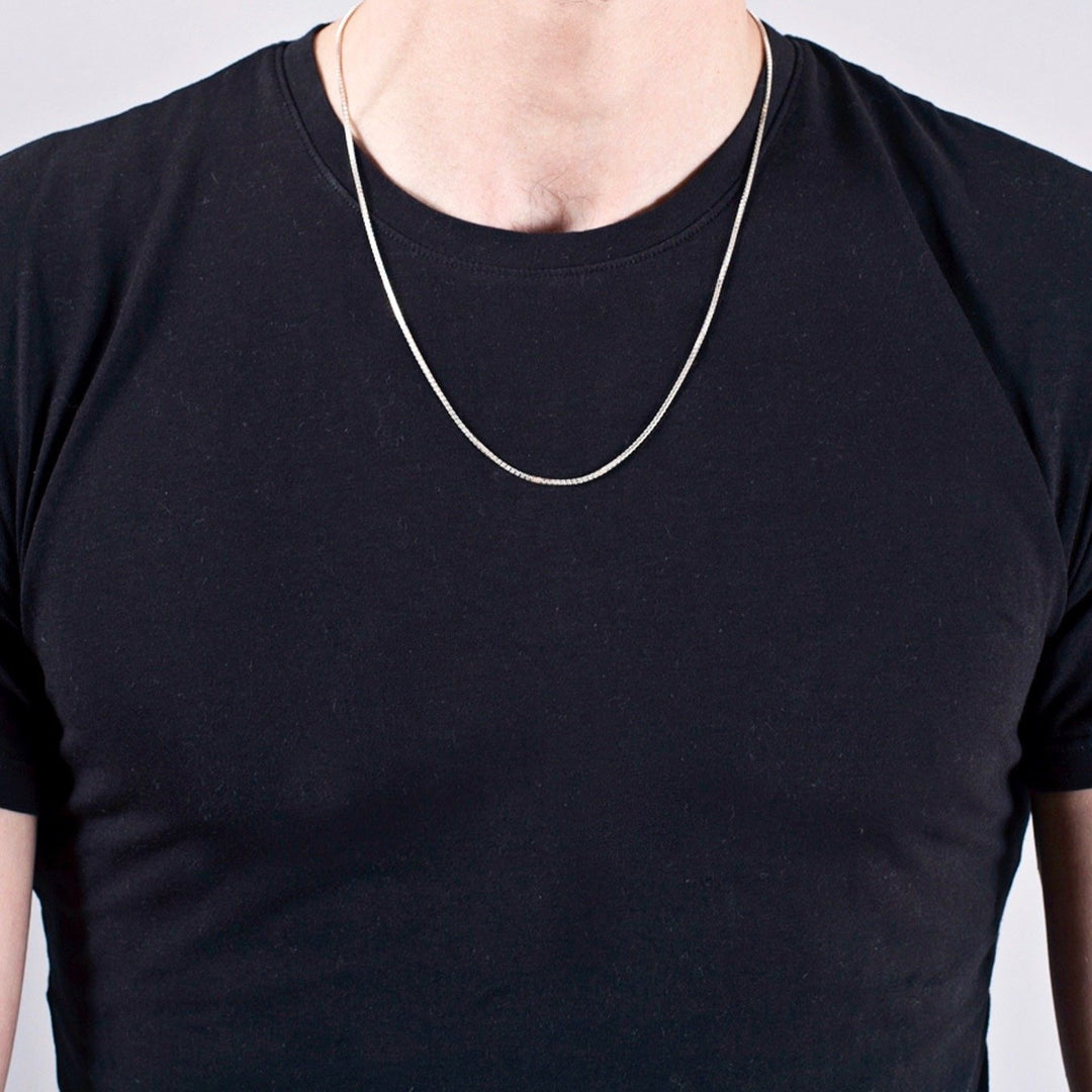 Edge Only 1.5 Box Chain in sterling silver 22" 