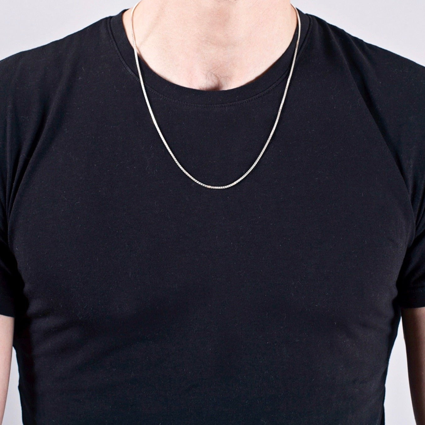 Edge Only 1.5 Box Chain in sterling silver 22" 